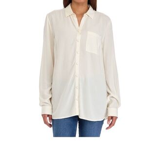 Wonderly Women NWT XXL Cream Gorgeous Long Sleeve Button-Down Shirt